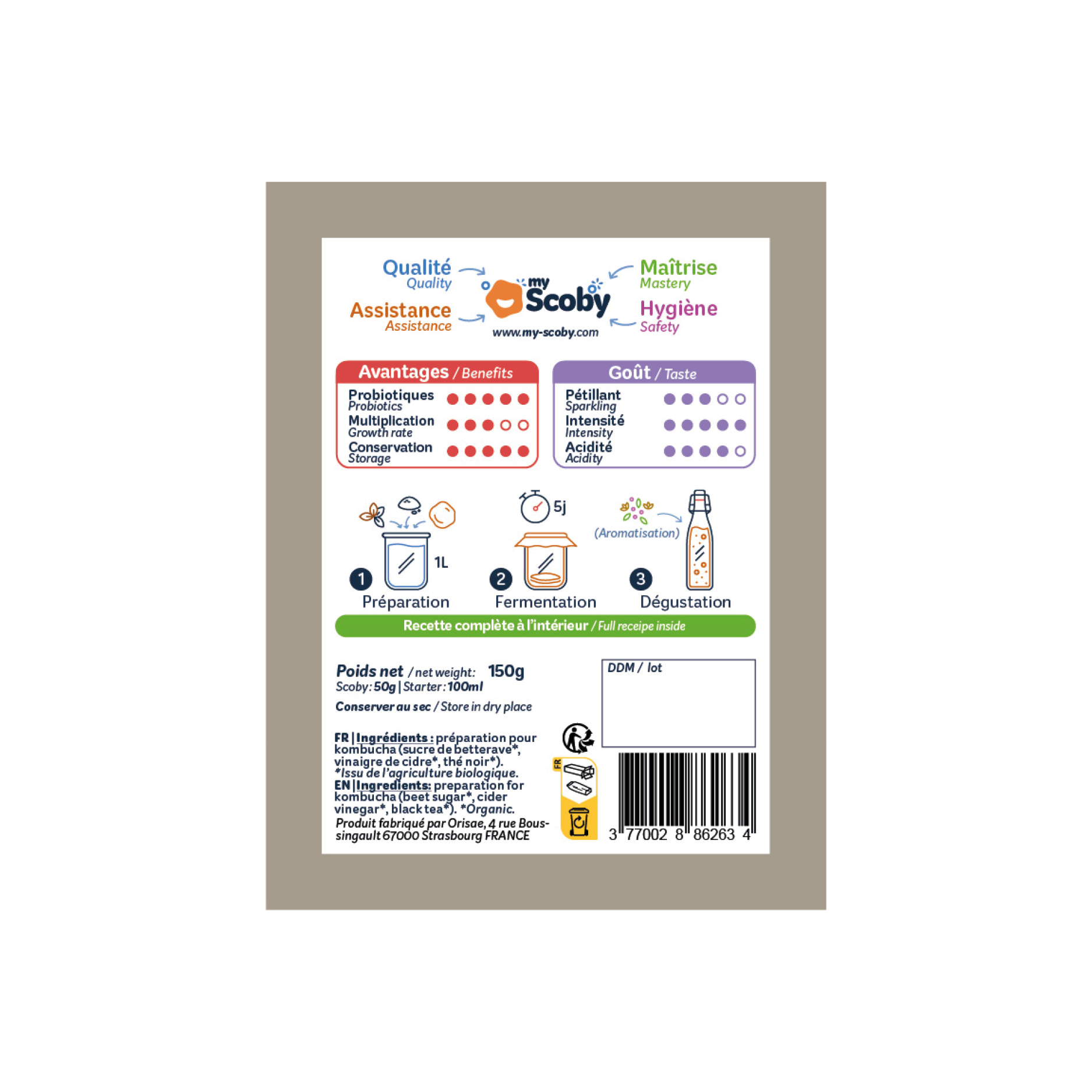Mère de kombucha BIO - Mirakl