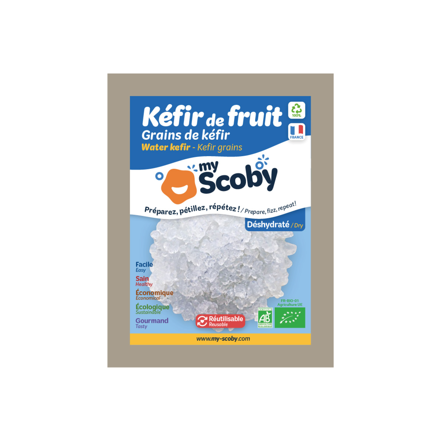 Grains de kéfir de fruit BIO - Mirakl