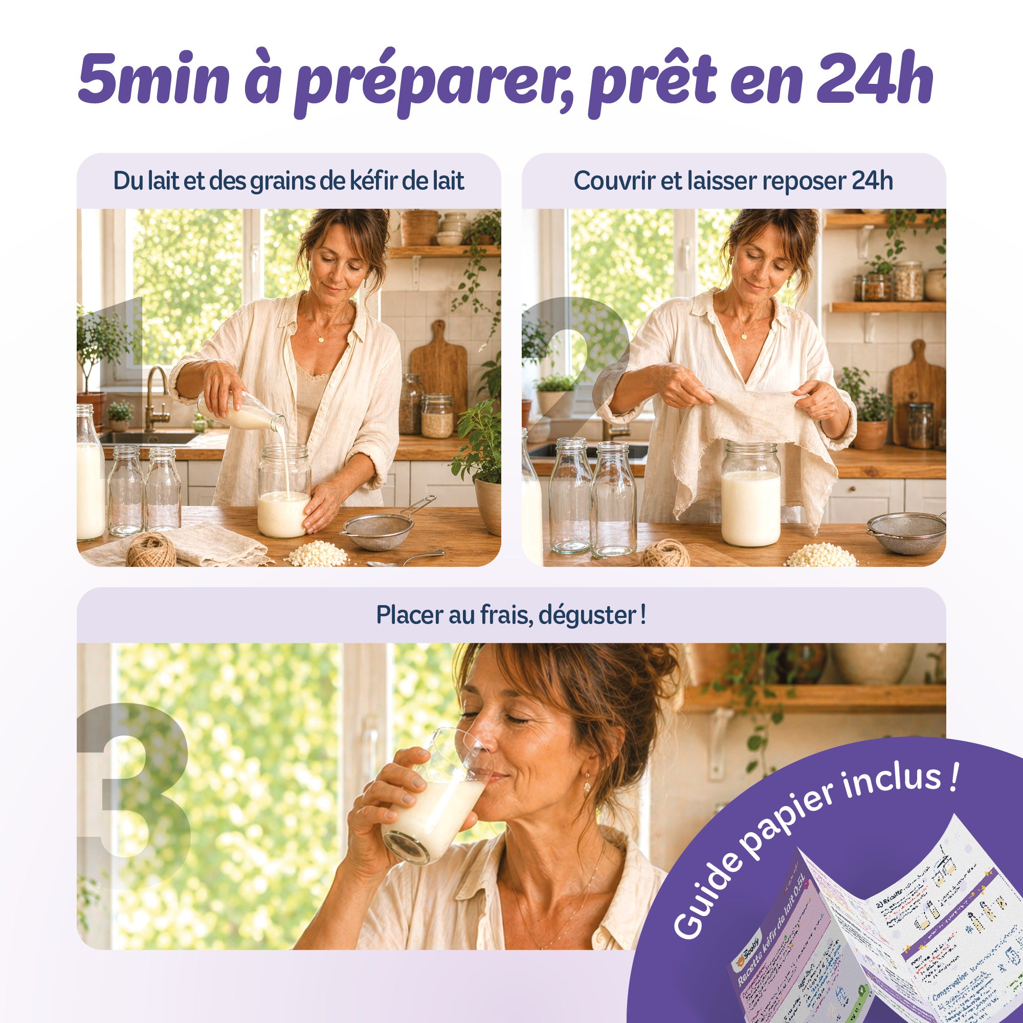 Grains de kéfir de lait BIO